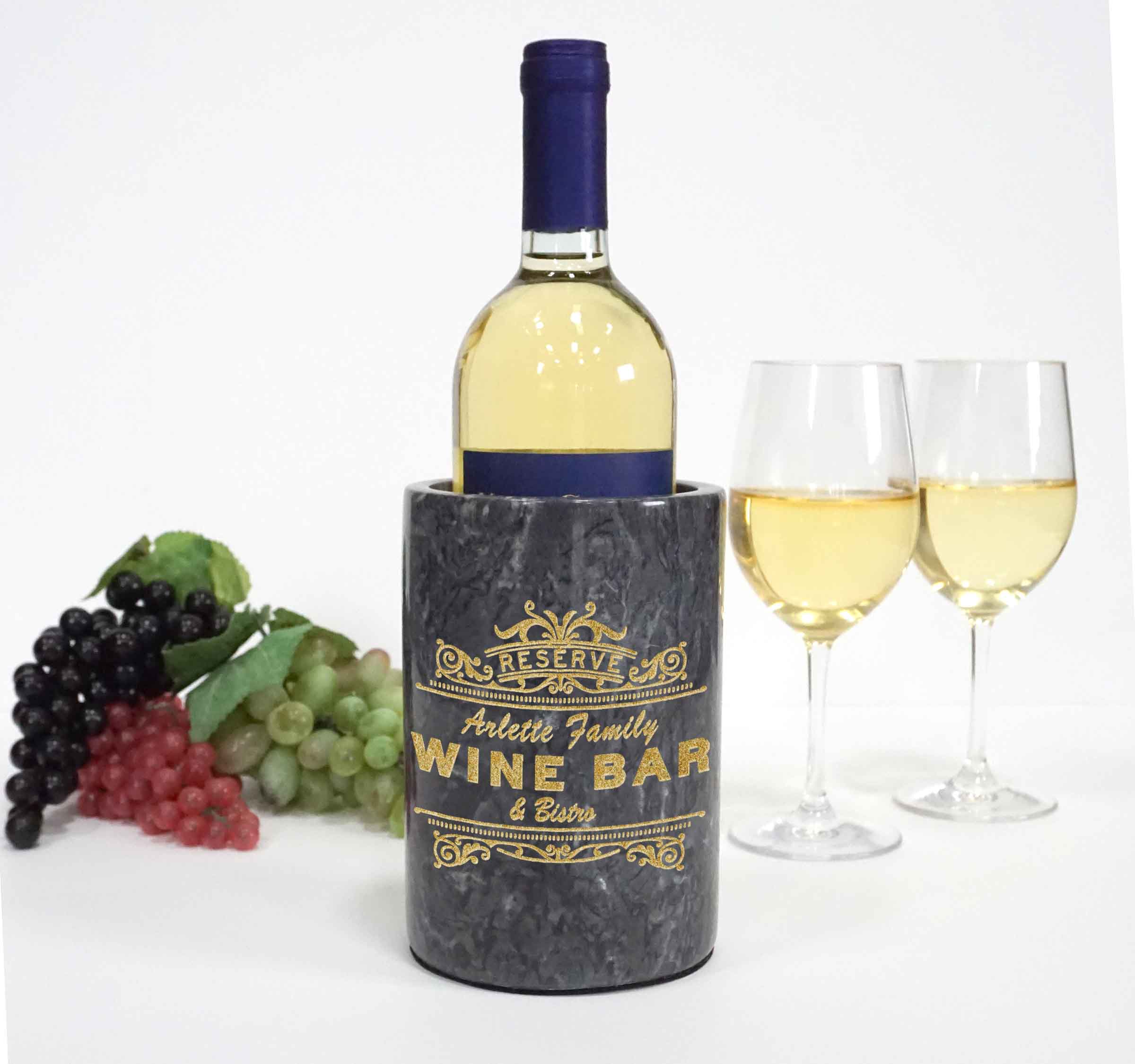 Personalized Wine Grapes Marble Wine Chiller