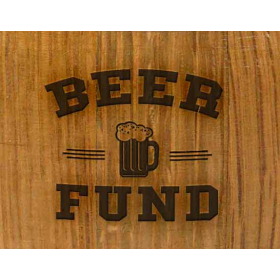 'Beer Fund' Mini Oak Barrel Bank (PB100)
