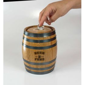 'Beer Fund' Mini Oak Barrel Bank (PB100)