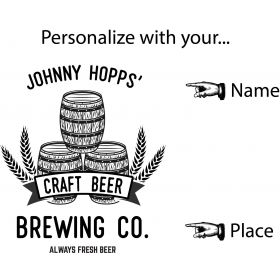 "Brewing Co." Quarter Barrel Clock (B352)