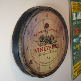 Personalized "Vineyard Estates" Quarter Barrel Clock (B526)