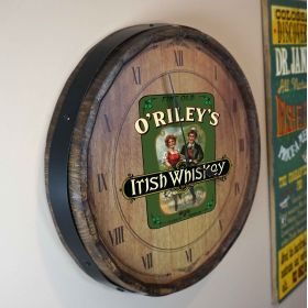 Personalized "Irish Whiskey" Quarter Barrel Clock (B808)