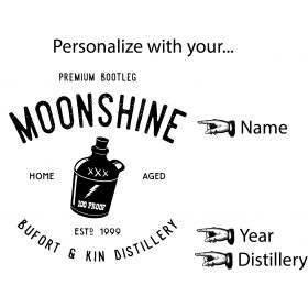 Personalized "Moonshine" Quarter Barrel Clock (B823)