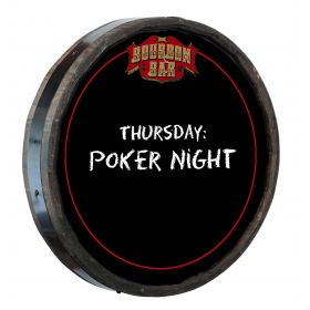 Bourbon Bar Quarter Barrel Chalkboard Sign (QB_352)