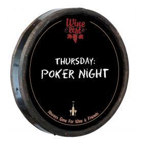 Wine List 'Always Time For Wine & Friends' Chalkboard Quarter Barrel Sign (QB_355)