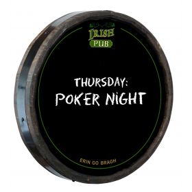 Irish Pub 'ERIN GO BRAGH' Chalkboard Quarter Barrel Sign (QB_360)