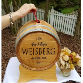 Wedding Barrel Card Holder Winery Wedding Whiskey Barrel Wedding