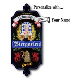 'Biergarten' Personalized Dubliner Wood Sign (DUB55)