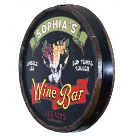 Wine Bar Barrel Sign (QB1808)