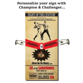 Personalized Boxing Vaudeville Sign