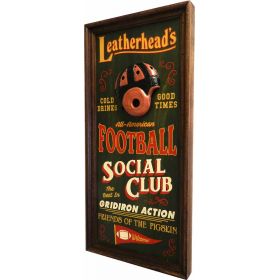 Personalized Football Social Club Vaudeville Sign