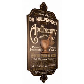 'Apothecary' Personalized Dubliner Plank Sign (11)