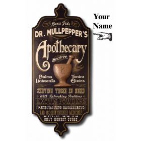 'Apothecary' Personalized Dubliner Plank Sign (11)