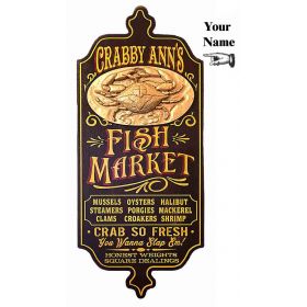 'Fish Market' Personalized Dubliner Plank Sign (12)