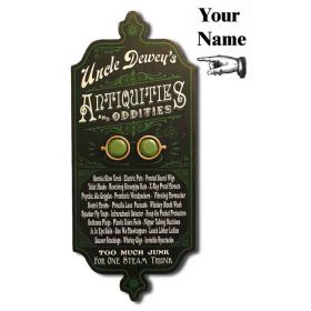 'Antiquities & Oddities' Personalized Dubliner Plank Sign (31)