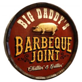 'Bourbon Bar' Personalized Quarter Barrel Sign