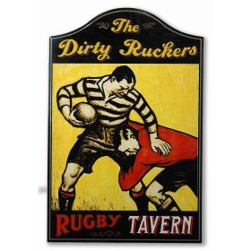 Dirty Ruckers Vintage Rugby Pub Sign