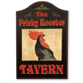 Frisky Rooster Vintage Pub Sign