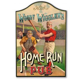 Woody Wiggler Vintage Baseball Sign
