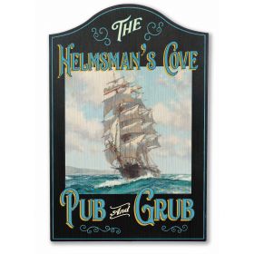 Helmsman's Cove Vintage Pub Sign