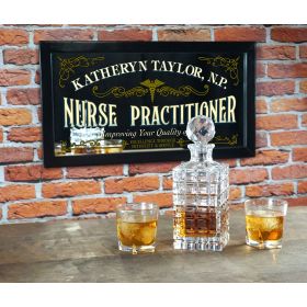 Personalized 'Nurse Practitioner' Decorative Framed Mirror (M4012)