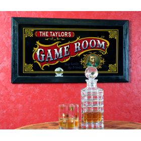 'Game Room' Personalized Bar Mirror (MIR06)