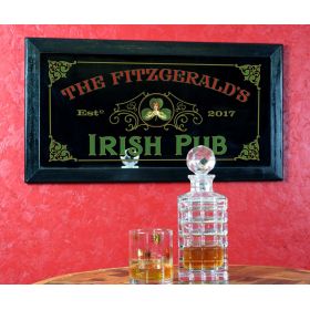 'Irish Pub' Personalized Bar Mirror (MIR08)