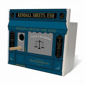 Personalized Lawyer 'Justice is Blind' Birdhouse (Q103)