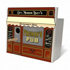 Personalized Fireman's Pub Birdhouse (Q108)