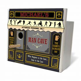 Personalized Man Cave Birdhouse (Q110)