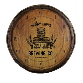 "Brewing Co." Quarter Barrel Clock (B352)