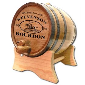 'Derby Bourbon' Personalized Oak Barrel (B454)