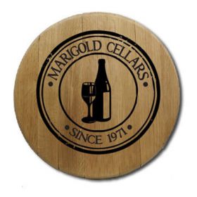 'Wine Medallion' Personalized  Oak Barrel Barrel Head (B327)