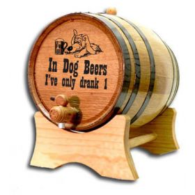 'Dog Beers' Oak Barrel (B171)