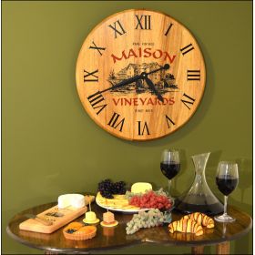 'Maison Vineyard' Barrel Head Clock
