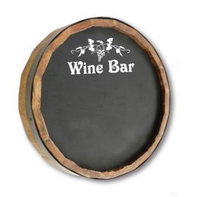 'Wine Bar' Chalkboard Quarter Barrel Sign