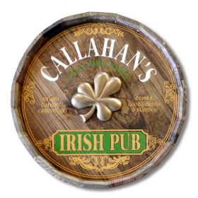 'Irish Pub' Personalized Quarter Barrel Sign (QBX33)