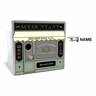 Personalized The Accountant Trained & Certified Birdhouse (Q102)