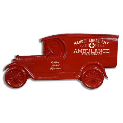 Personalized Ambulance Model T Truck Sign