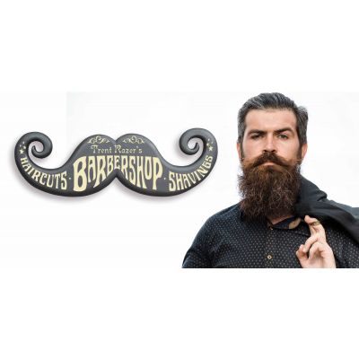 Barber Shop Mustache Sign
