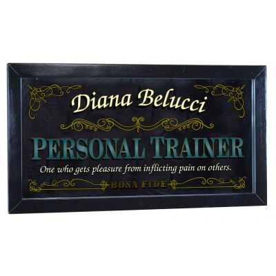 Personalized 'Personal Trainer' Decorative Framed Mirror (M4025)