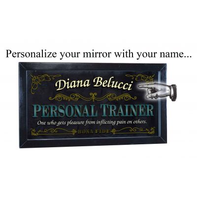 Personalized 'Personal Trainer' Decorative Framed Mirror (M4025)