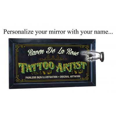 Personalized 'Tattoo Artist' Decorative Framed Mirror (M4027)