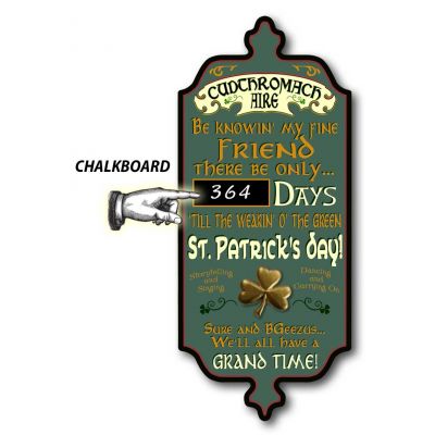 'St. Patrick's Day Countdown'  Dubliner Wood Sign (DUB70)