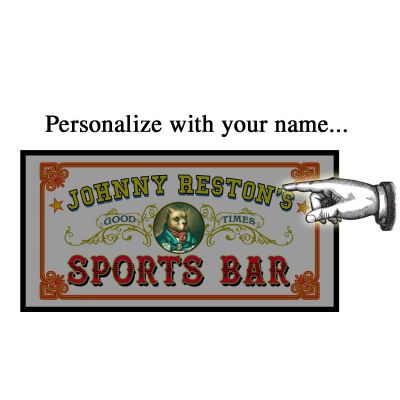 'Sports Bar' Personalized Bar Mirror (MIR10)