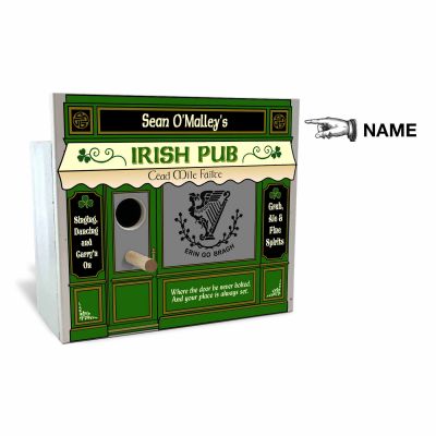 Personalized Irish Pub Birdhouse (Q109)