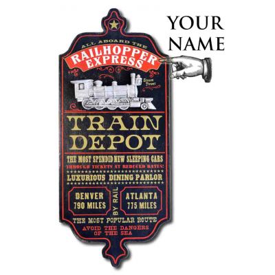 'Train Depot' Personalized  Sign