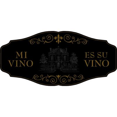 Wine Lovers Decorative Sign 'Mi Vino Es Su Vino' (KEN4)