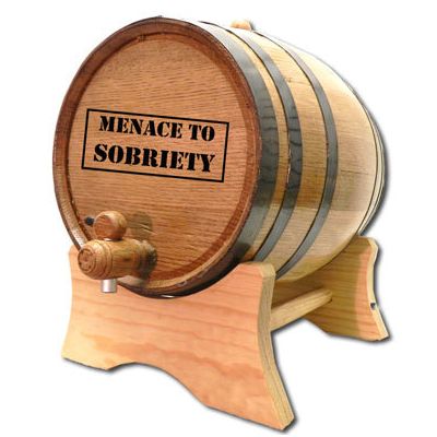 'Menace to Sobriety' Oak Barrel (B177)