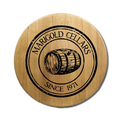 'Oak Barrel Medallion' Personalized  Barrel Head Sign (B329)